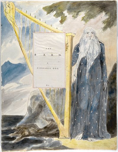 The Poems of Thomas Gray, Design 53, The Bard 01 by William Blake